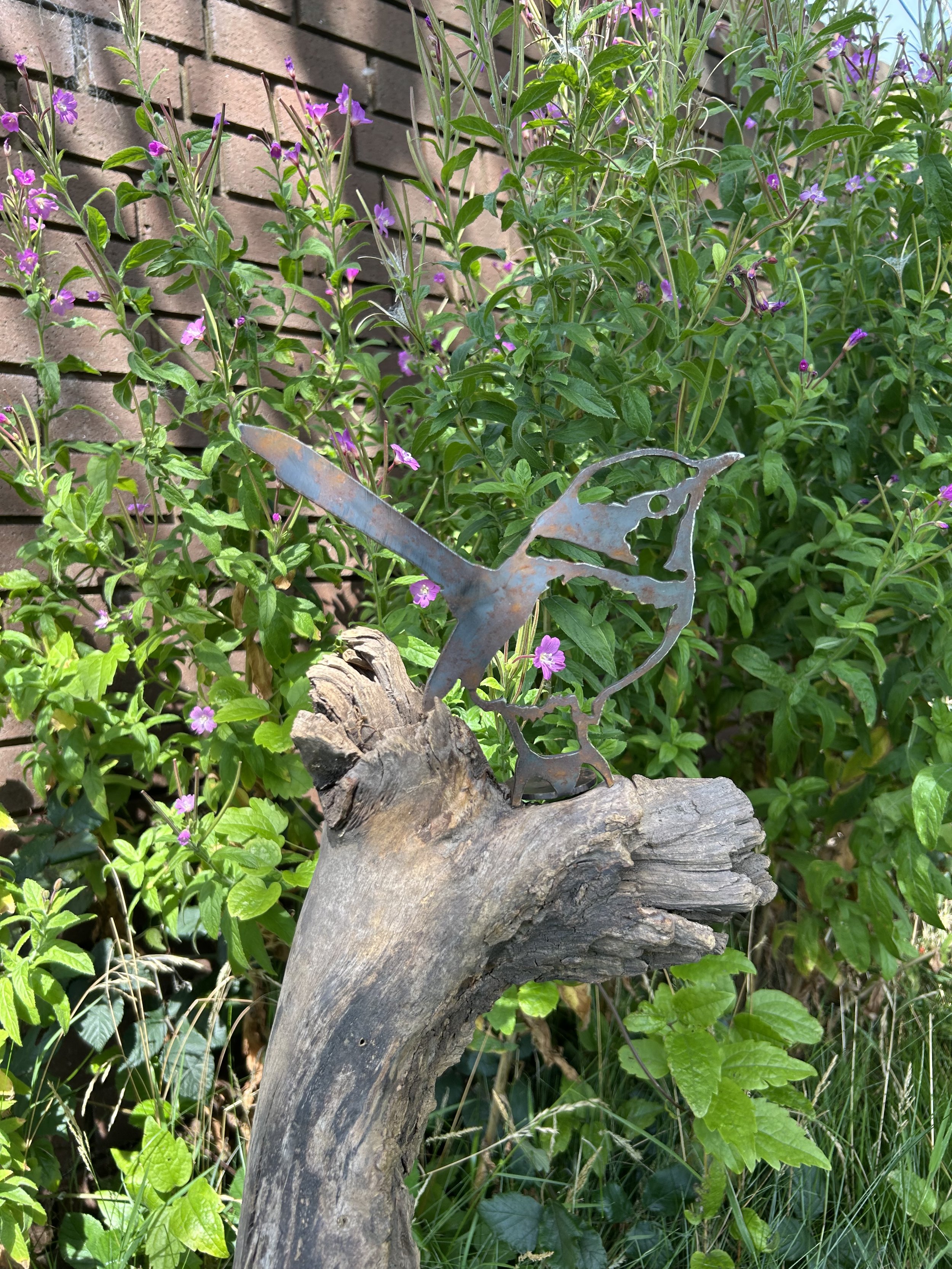 WREN METAL BIRD POST TOPPER 5.JPG
