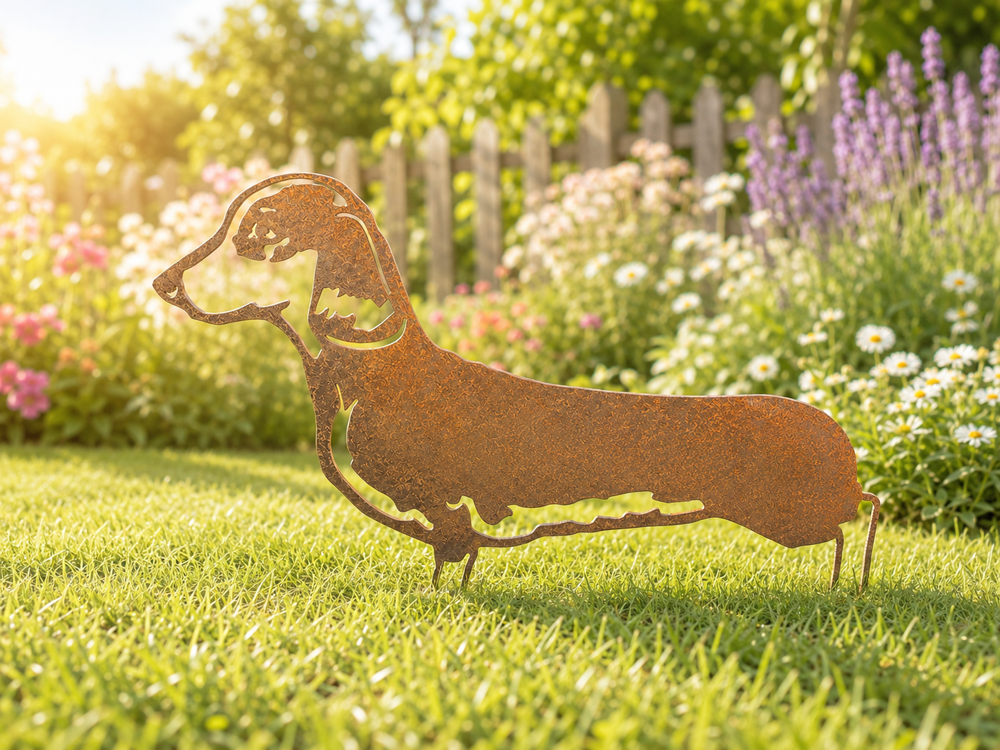 dachshund sausage dog rustic metal garden art silhouette 2.png