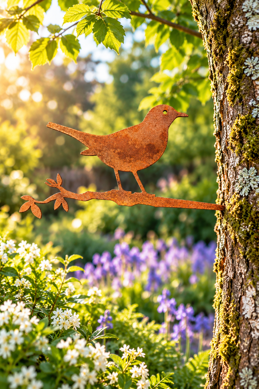 Blackbird Garden Ornament – Metal Bird Silhouette