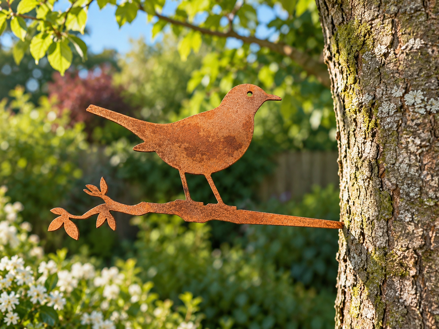blackbird metal bird rusty garden ornament tree decor 1.png