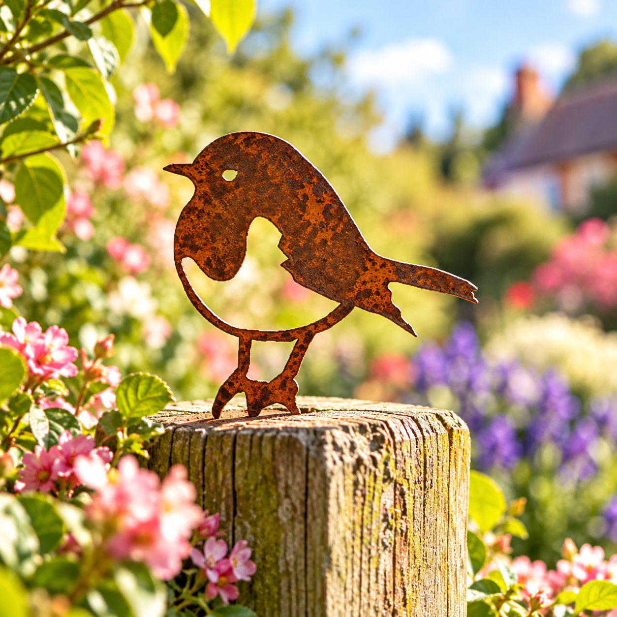 Baby Robin Fence Post Topper