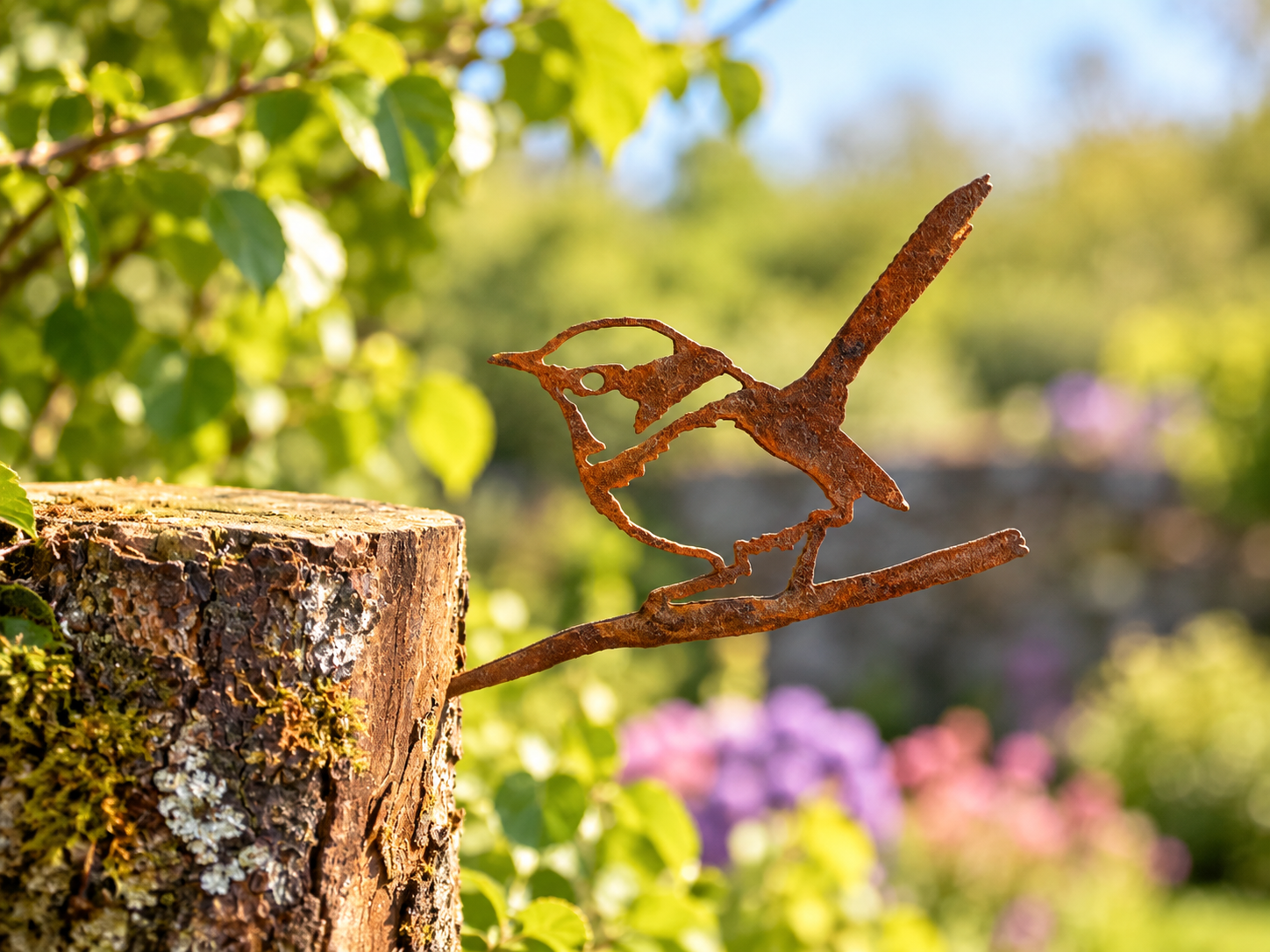 Baby Wren Twig Mini Metal Bird