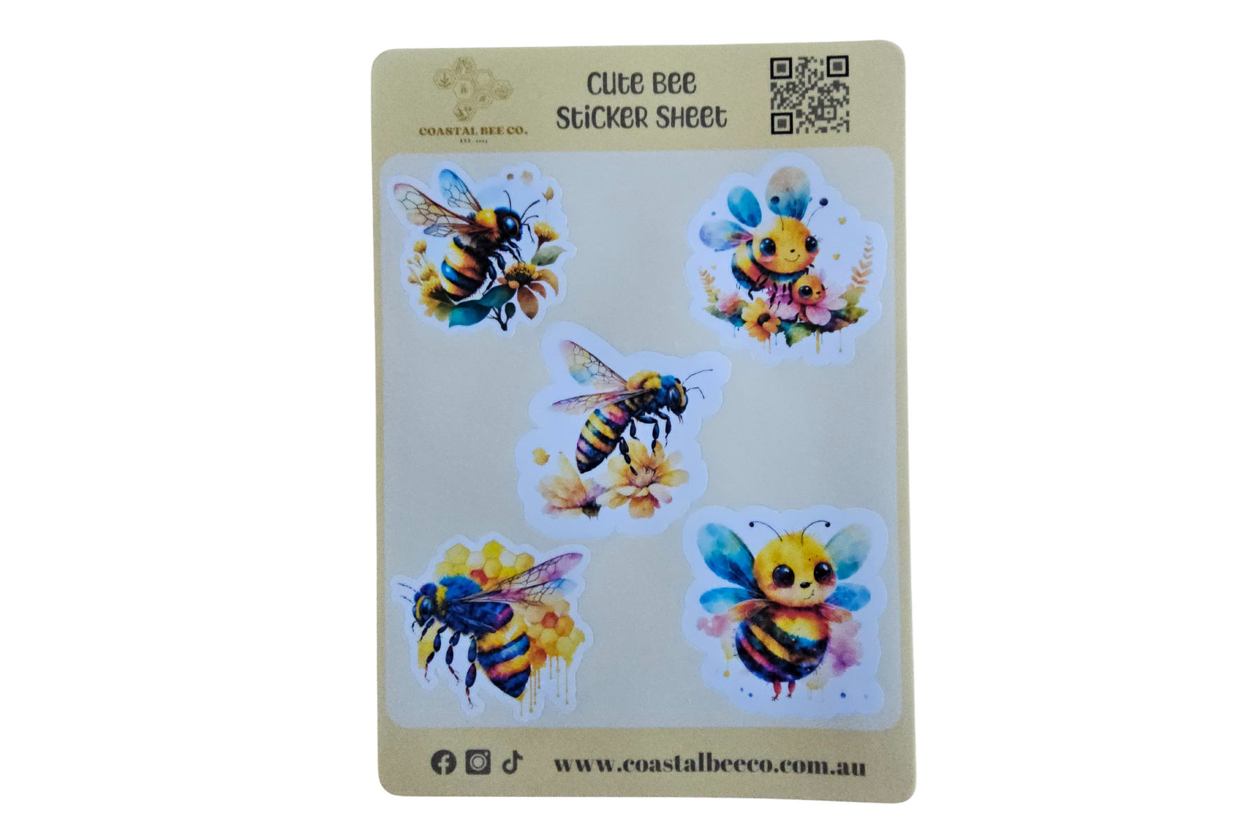 Cute Bee Sticker Sheet