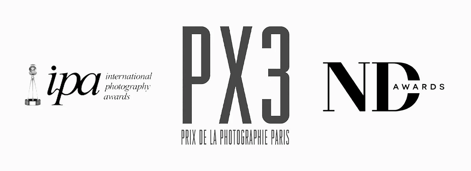Jim Scott Photography international award logos including IPA International Photography Awards, PX3 Prix de la Photographie Paris, and ND Awards recognition