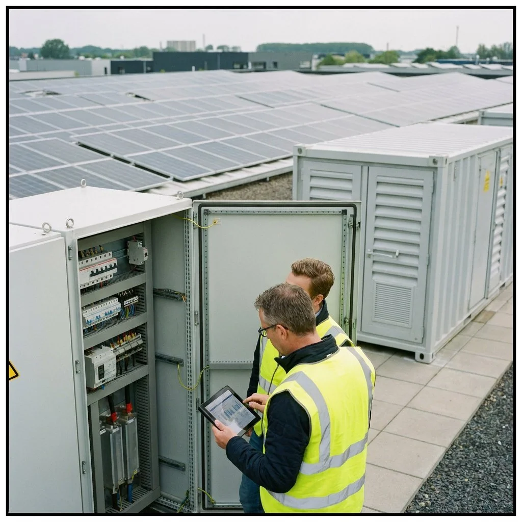 Batterij opslag zakelijk