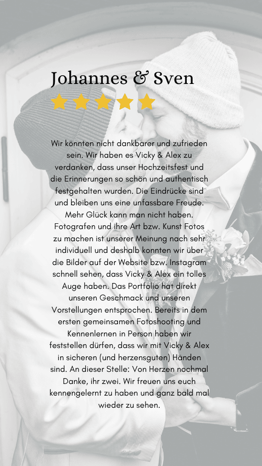 Hochzeitsfotograf in Osnabrück - top Bewertung