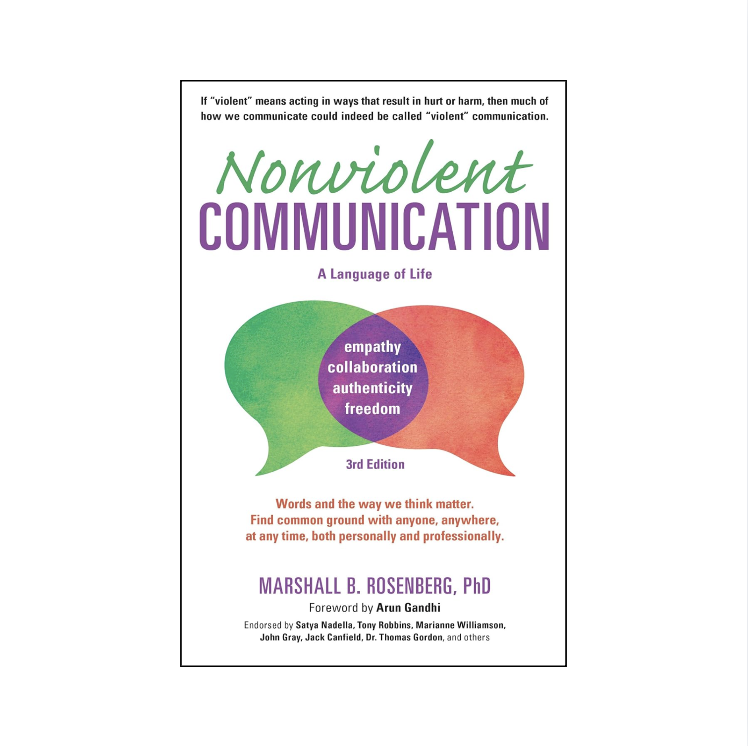 Nonviolent Communication: Read past the woo-woo. This book transformed the way I think about managing myself in conflict and how I navigate big feelings as they come up with others. 