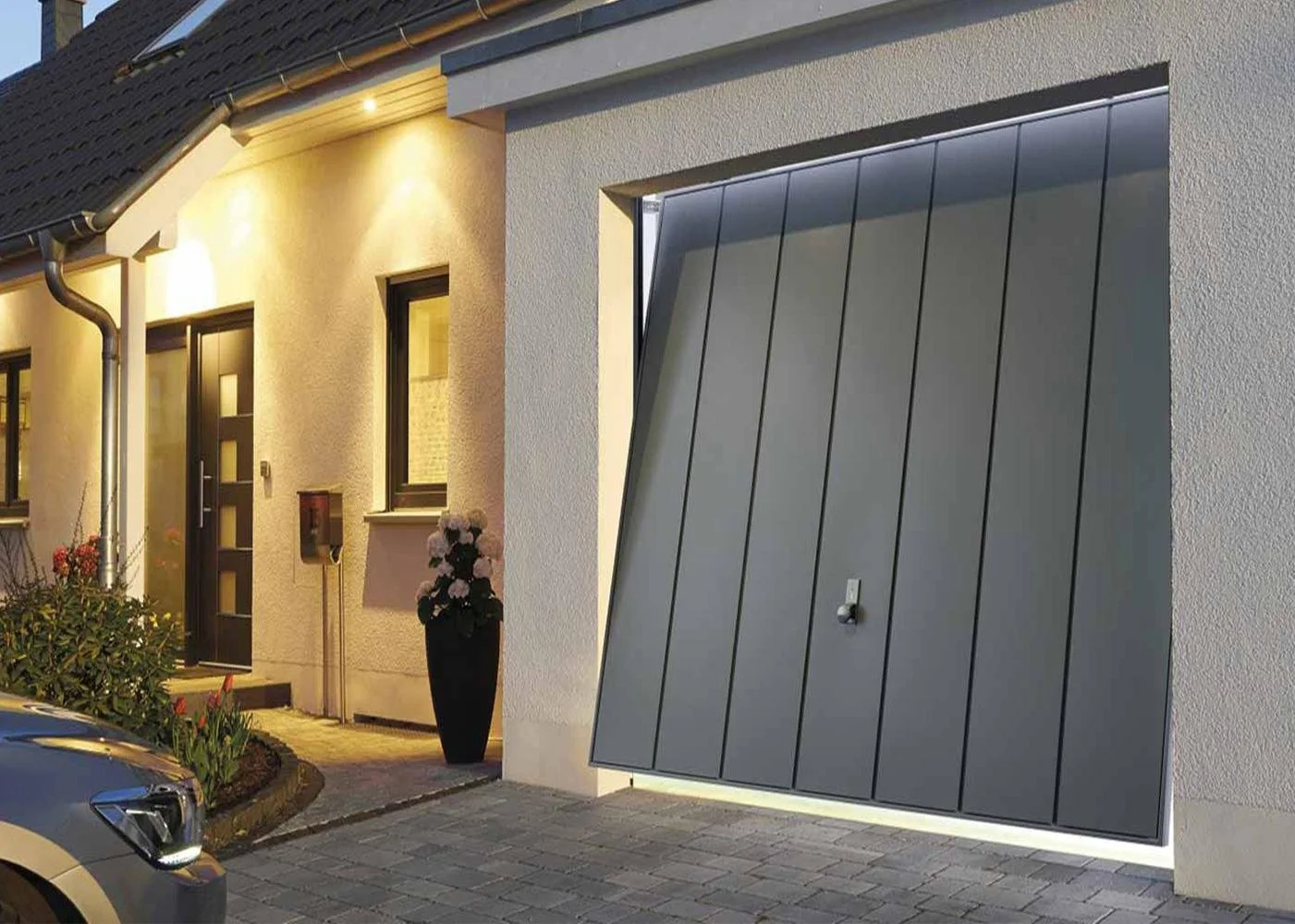 Black Up and Over Garage Door Stylish