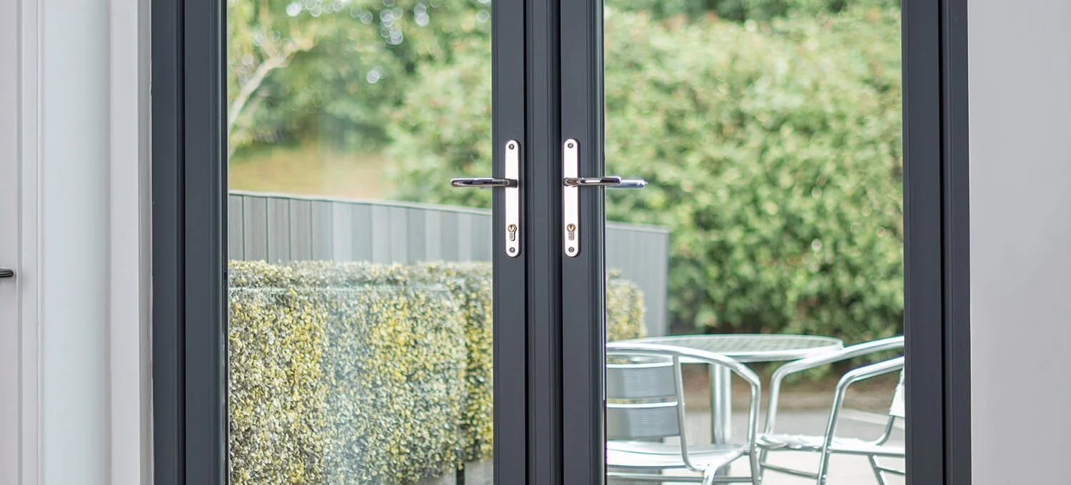 Flush UPVC Patio Door Black
