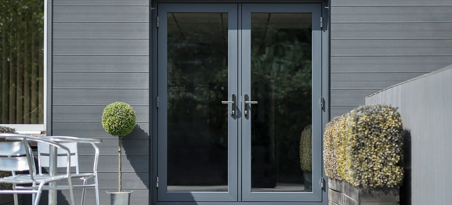 Flush UPVC Patio Door Grey