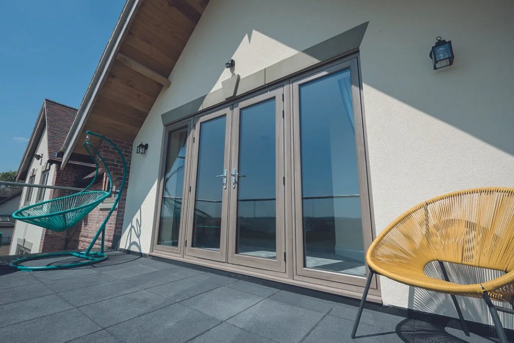 R2 Residency Timber Effect UPVC Window and doors ash colour