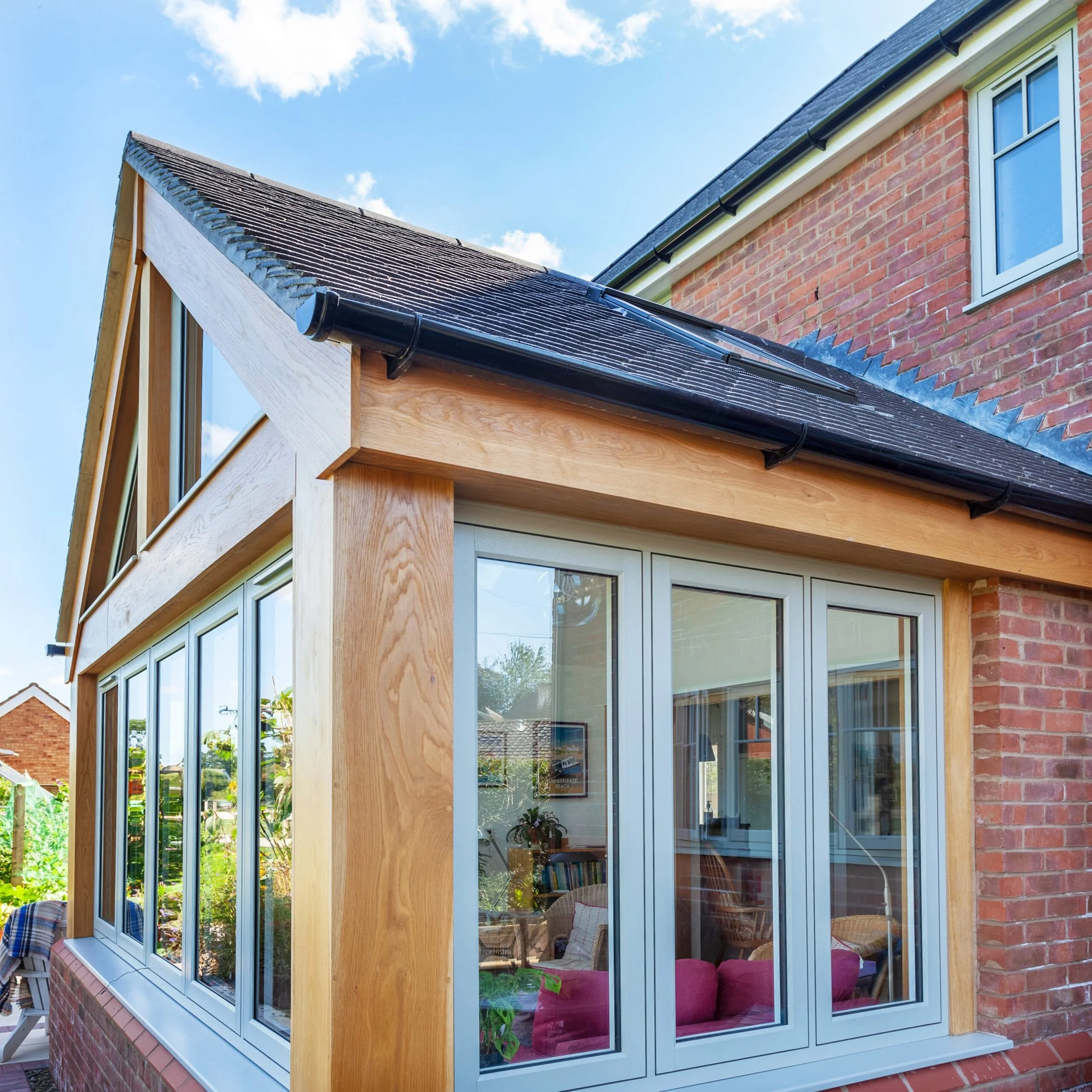 Residency Timber Effect UPVC Window  White Frame Conservatory