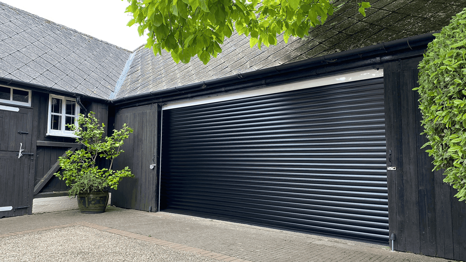 Roller Shutter Door Double Black