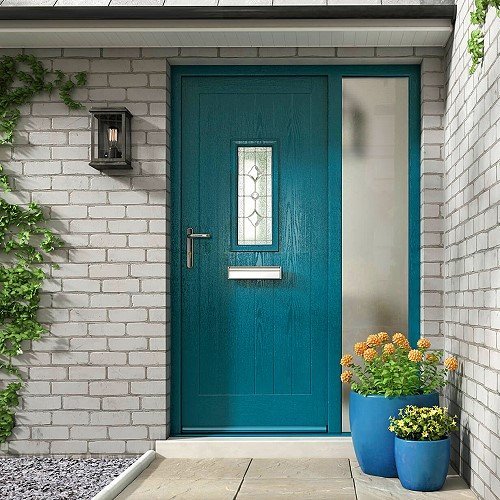 Blue hallmark composite front door home