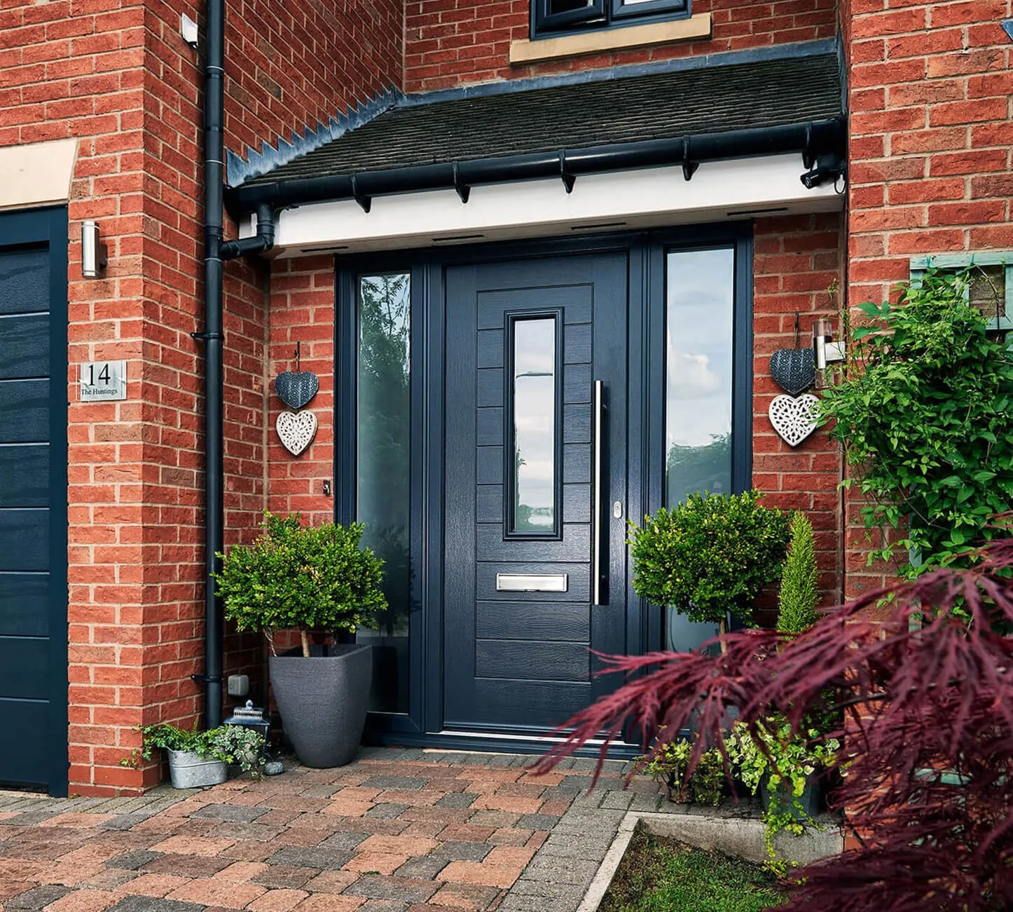 Black GRP Composite Front Door House