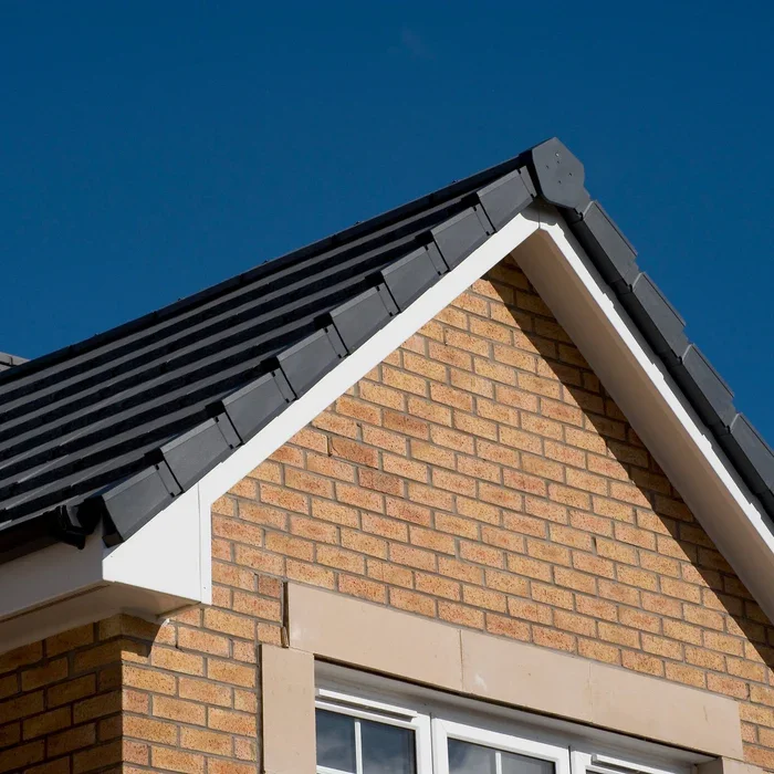 Plastic roof trim fascia guttering roof ridge