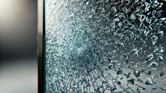Toughened Safety glass in action graphic and example