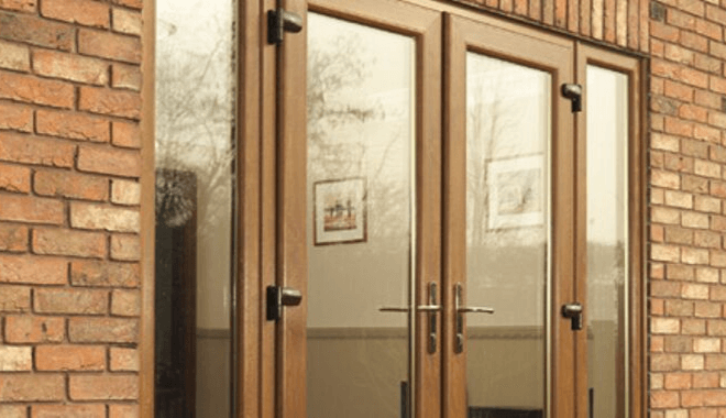 Irish Oak UPVC Patio Door