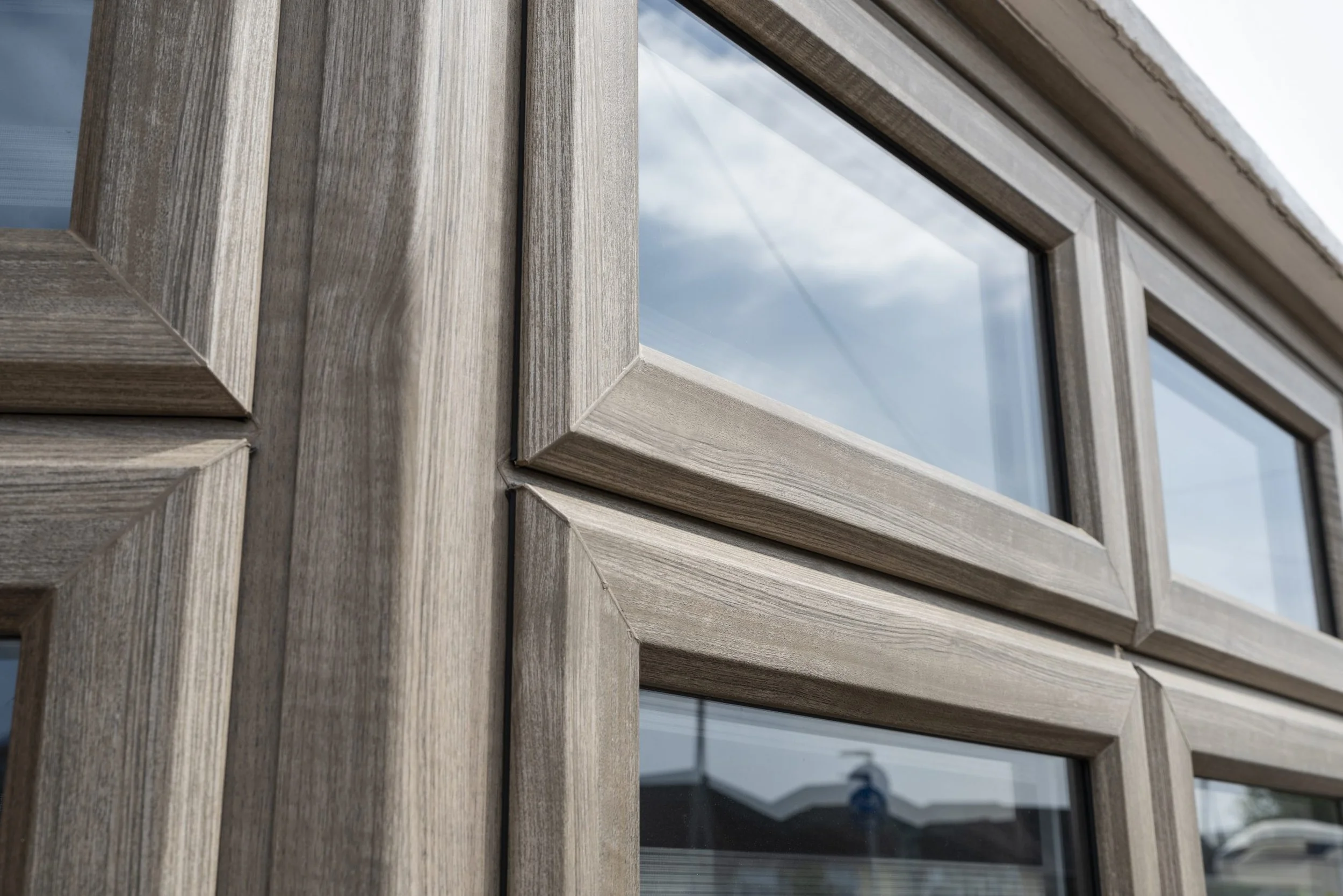 Casement Window Chamfered Ash Coloured Wood Effect