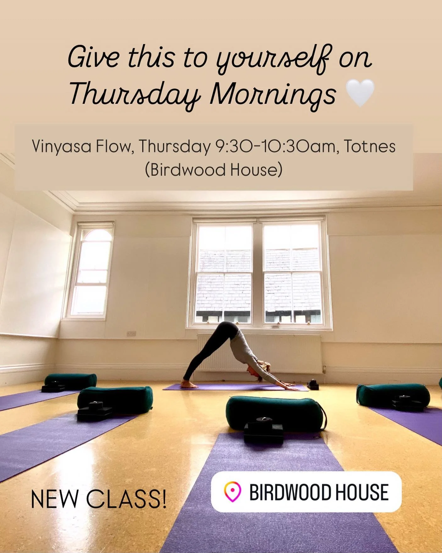 Another chance to practice together! 🙏🕉&hearts;️ 
A new Thursday morning Vinyasa Flow class in Totnes, starting on 20th March.

⭐️ Vinyasa Flow &amp; Insight Meditation ⭐️

Vinyasa Flow involves a creative weaving together of yoga poses (asana), ge