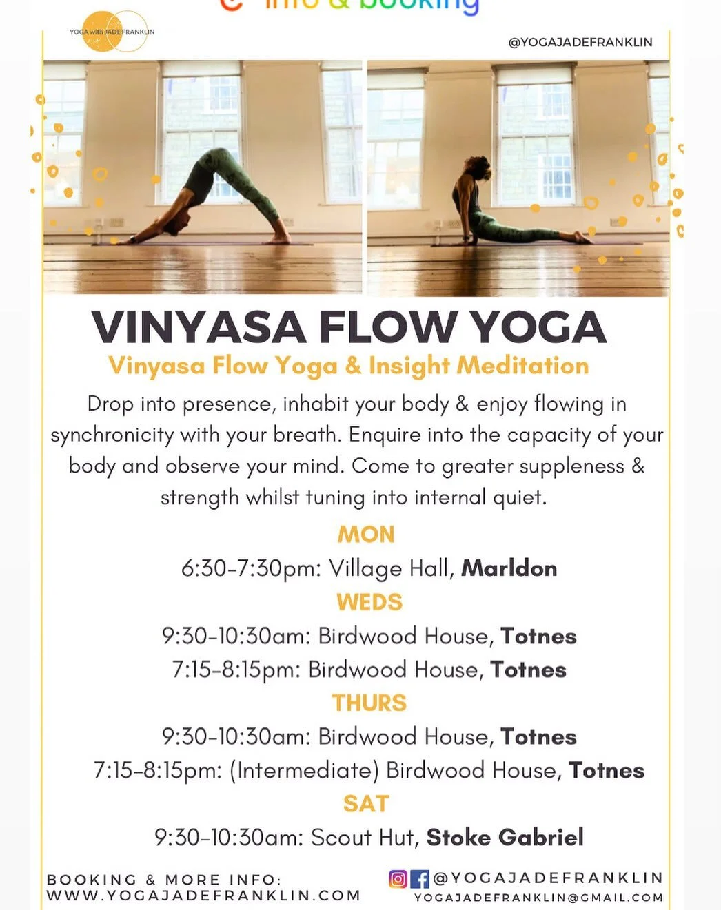Good morning Yogis ☺️🕉️
Looking forward to seeing those of you who can to practice this week. To honour Samhain/bonfire night I will add a few fiery elements to the flow to burn away impurities🔥😉 and we will practice kablabati (breath of fire), bu