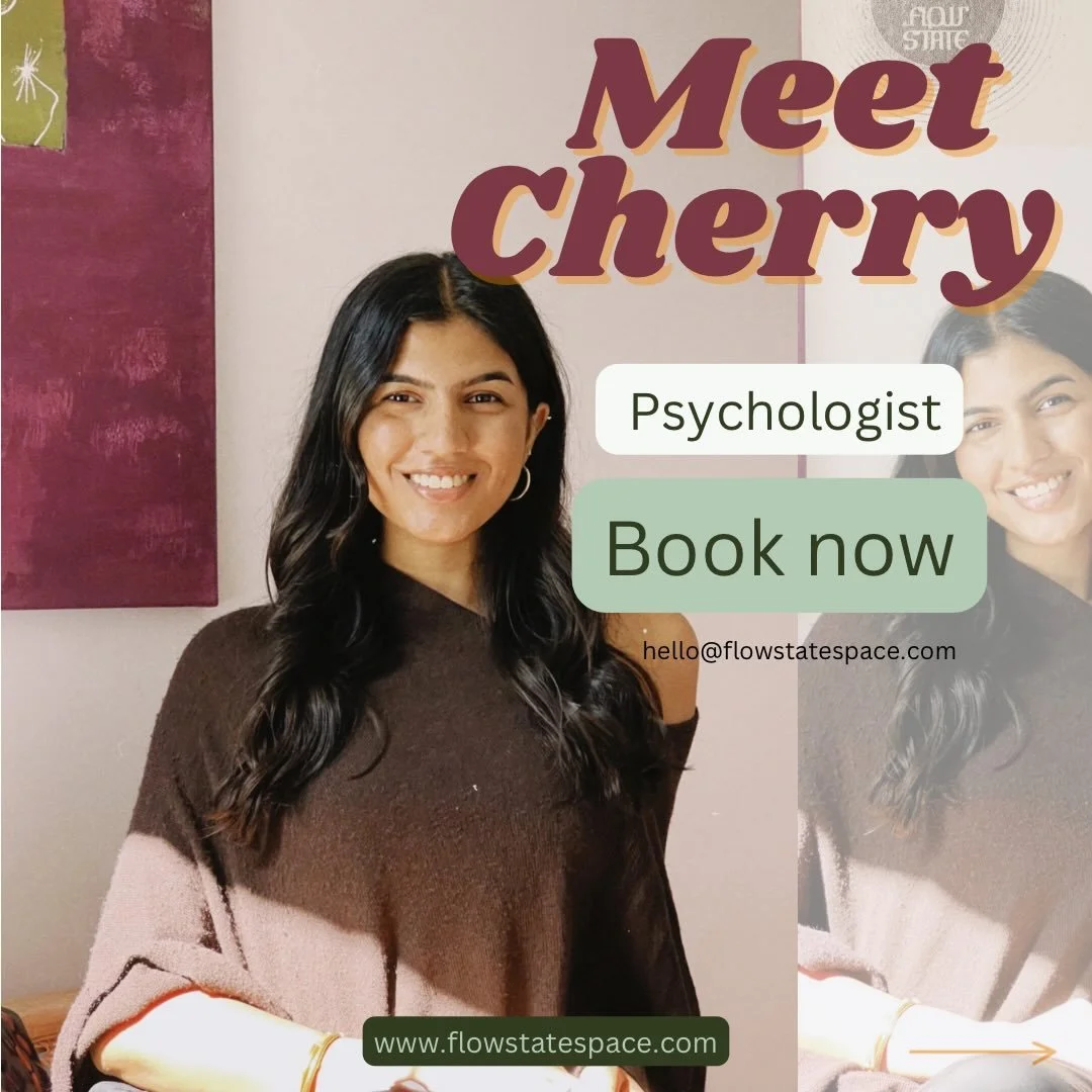 Thrilled to welcome Cherry to the Flow State Space team! &hearts;️

Swipe through to learn more about Cherry and email through or use the contact form on our website to book an appointment. 
📧Hello@flowstatespace.com

&mdash;&mdash;-
Cherry Kura 
Re