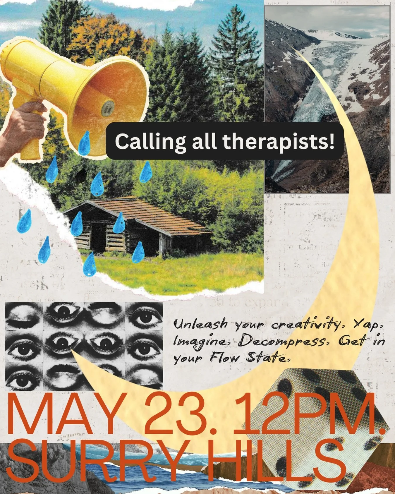 Okay I&rsquo;m back for 2026 with new therapist events!! 
This time we are getting crafty with a day of collaging ~ 

Nothing gets me more in a flow state than arts and crafts. 

Spots are limited. Tickets are $50 which will include snacks, non alc d