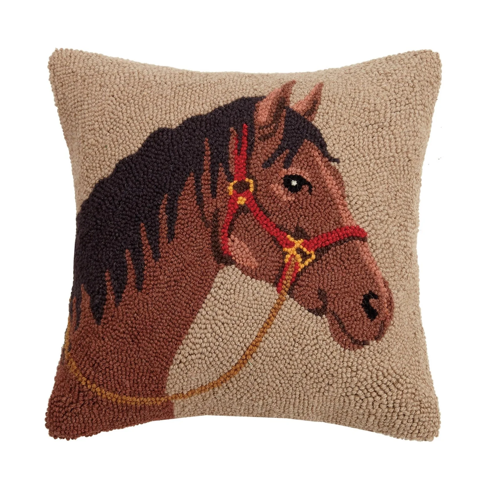 Horse Hook Pillow - Pumpkin