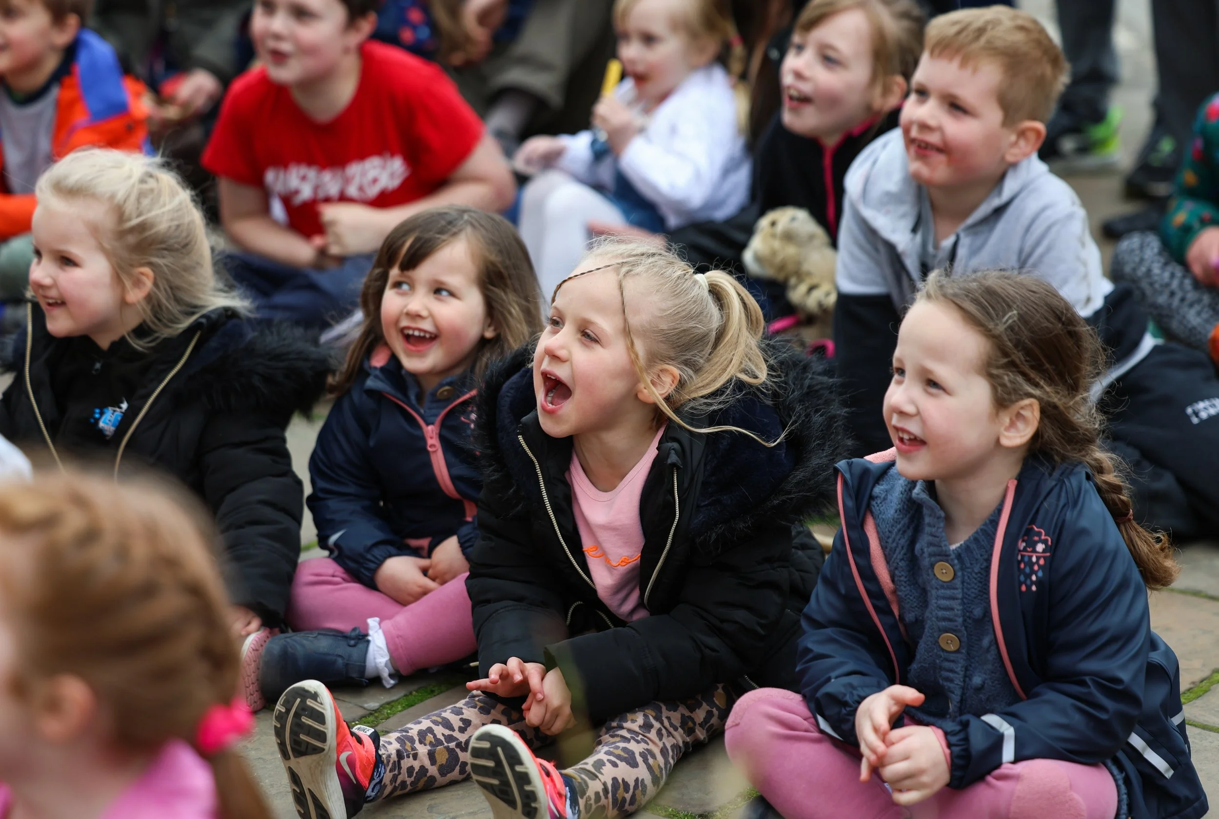 Watching Punch & Judy!