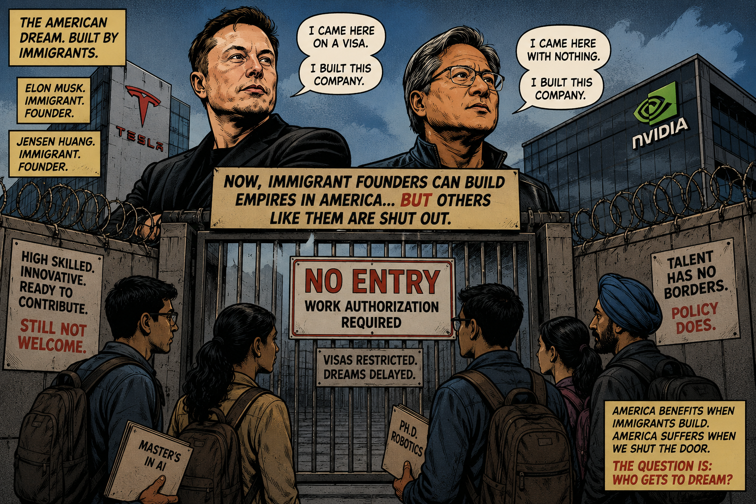 The Founders Who Built America                               Are Now Afraid to Leave It  
