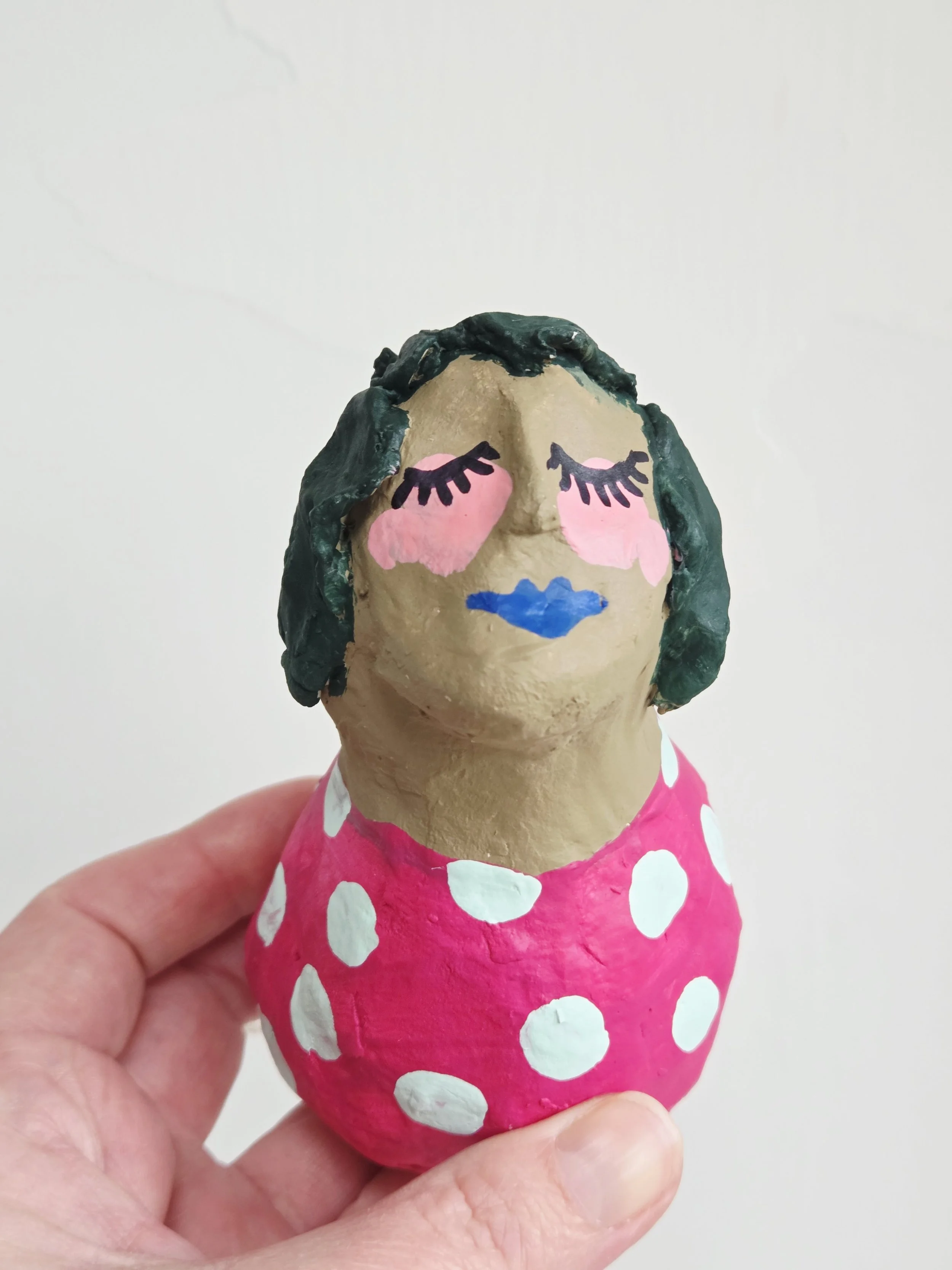 'Dottie' Papier Mache Lady