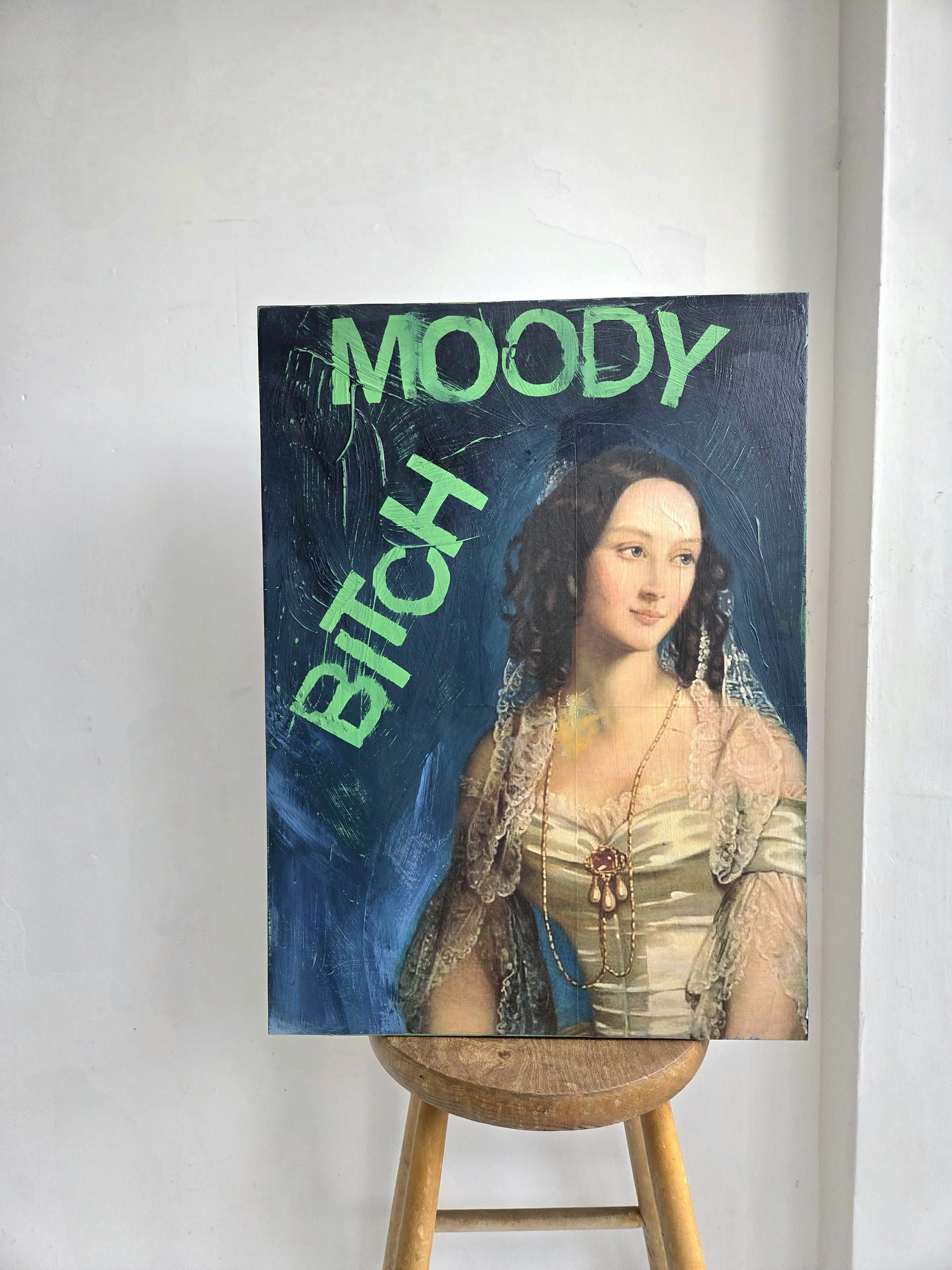 Funny Wall Art Portrait -'Moody Bitch'