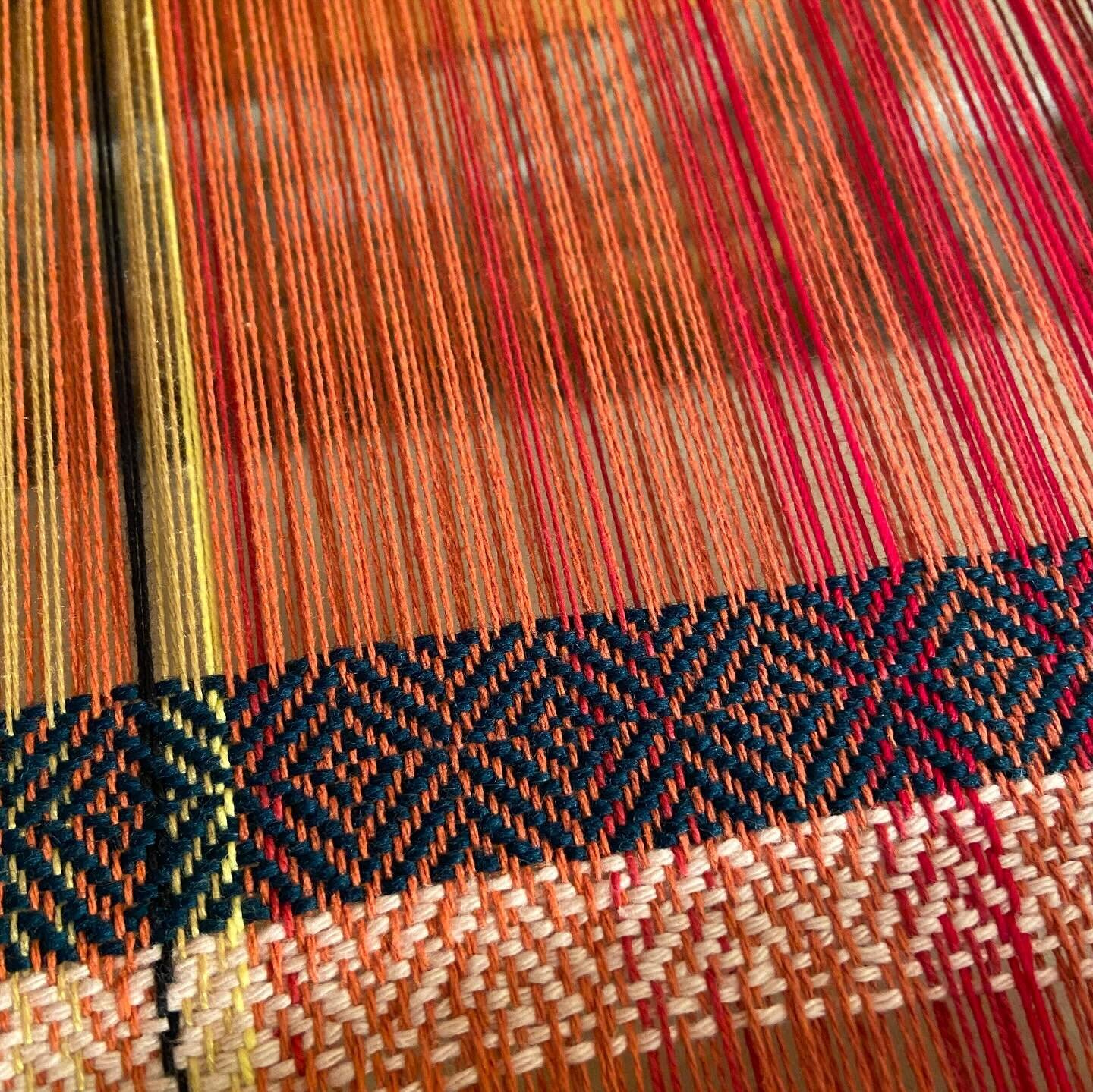 victory!! i spent 10 hours bringing this warp into a workable state. it was a remnant of trimmed warp strings from a previous weaving, but because they had already been beamed, the chain didn&rsquo;t have a cross. sadly, i had needed to remove the wa