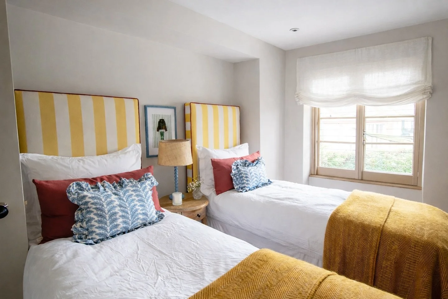 Wishing you a prosperous and healthy start to 2026 ✨ 

We are delighted to present the second bedroom of Project Stow, a twin bedroom designed with Air B&amp;B families in mind - but beautiful enough for grown ups too 💛

Custom striped headboards an