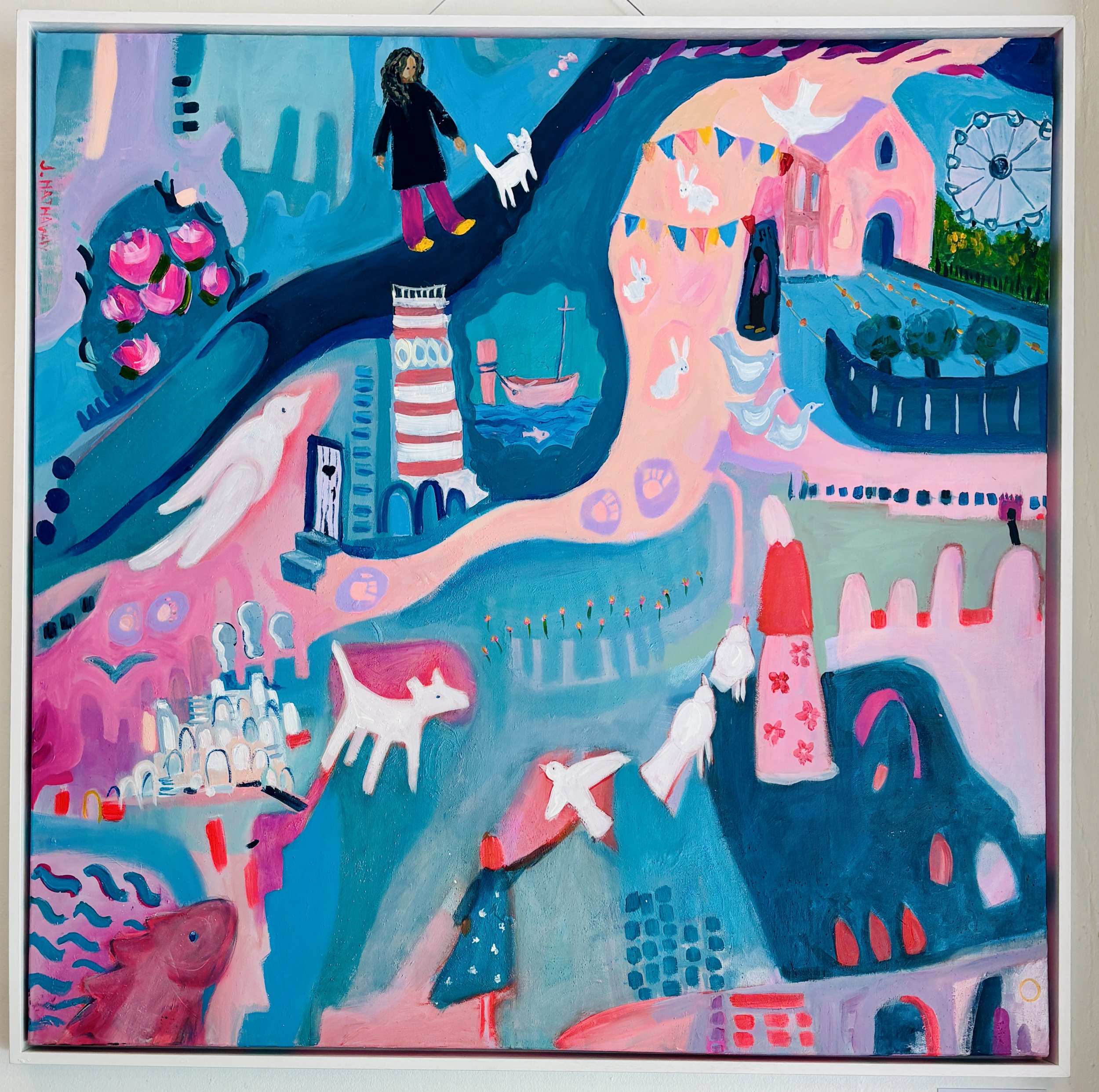 JO_Hathaway_LullabyandtheYellowShoes_acryliconcanvas_100x100cm.jpg
