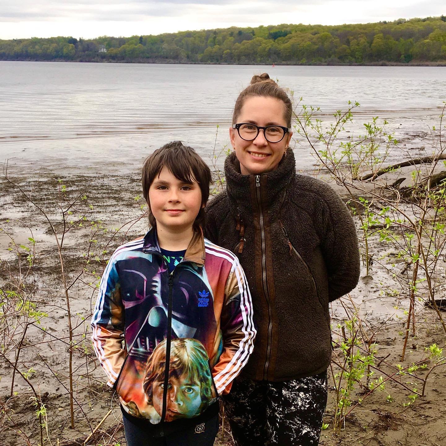 Happy Earth Day! We were honored to have local volunteers Kristina and Kai to help with native tree planting along the north shoreline today. We planted dogwood shrubs and black willow saplings to help root into the sand and reinforce areas that are 