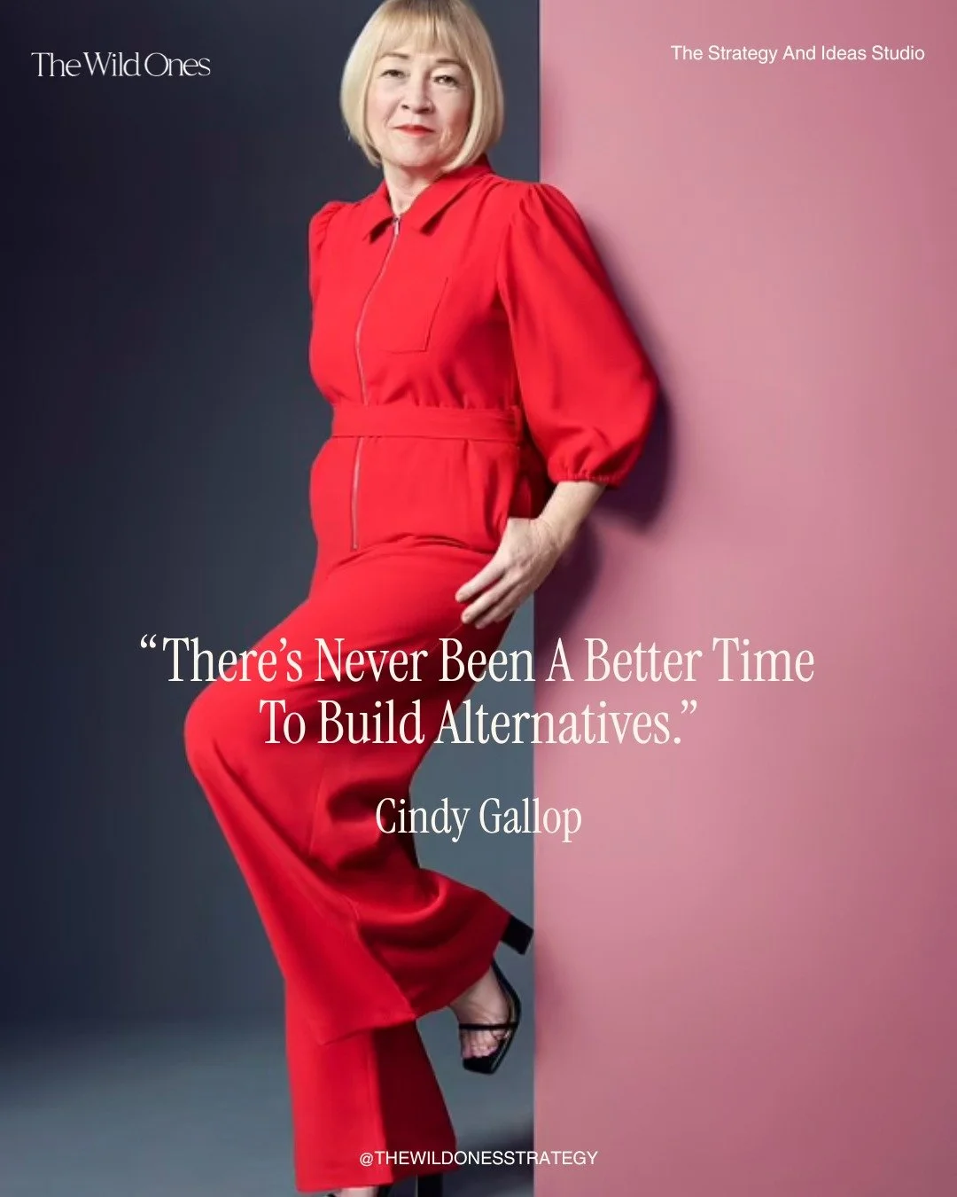 A quote I heard from Cindy Gallop at IdeasFest - and it has stayed with me.

Most women I meet want to do things differently - but stop short of naming it.
Modestly they'll say &ldquo;I&rsquo;m not here to revolutionise or redefine anything&hellip;&r
