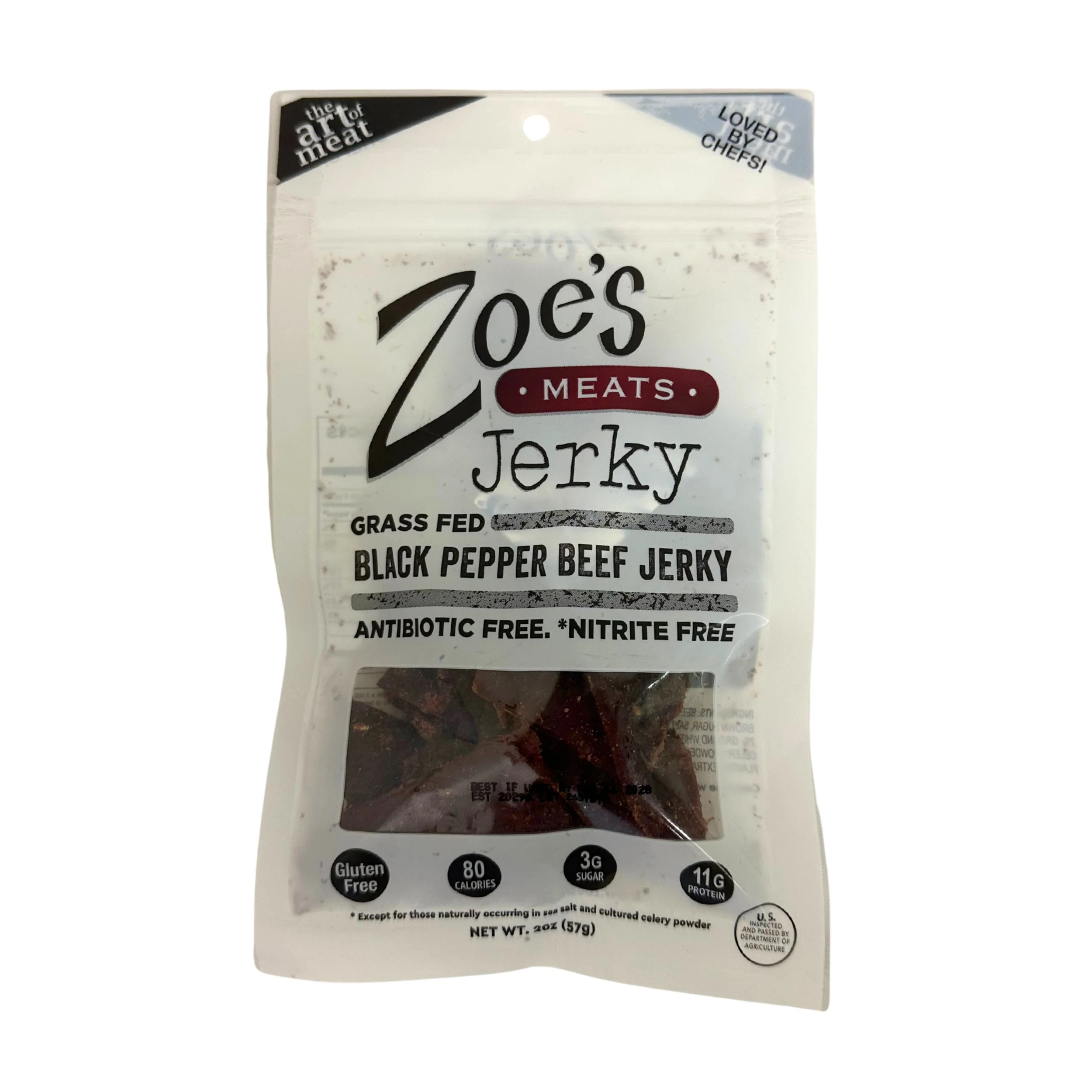 Grass Fed Black Pepper Beef Jerky 2oz (12 per case)