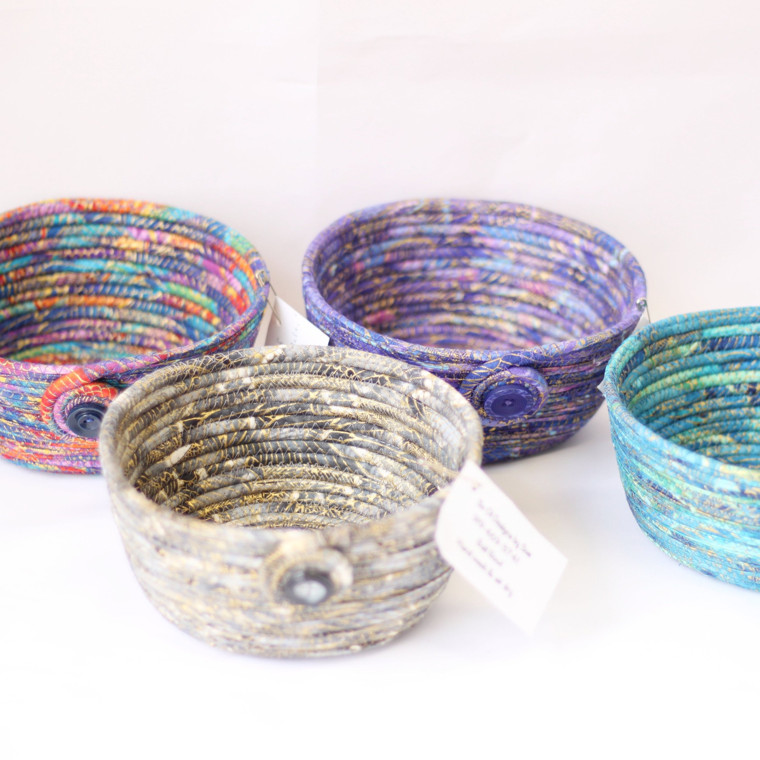 Coiled Bowl in Designer Fabric - Small