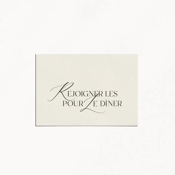Dîner Modern Calligraphy recto