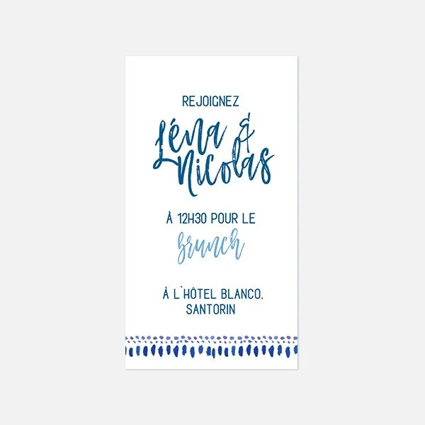 Brunch Bleu cyclades verso