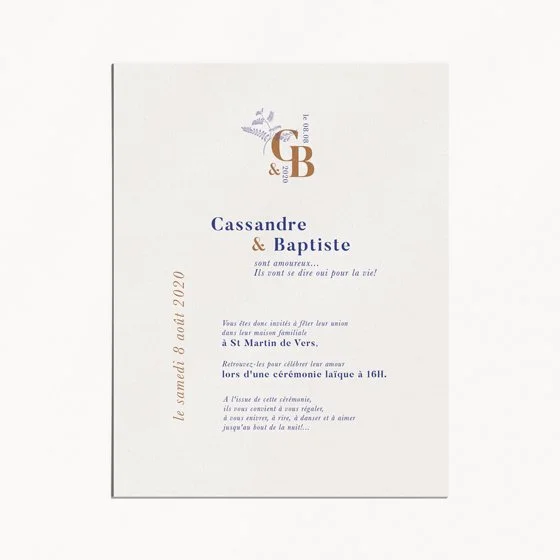Faire-part Occitanie recto