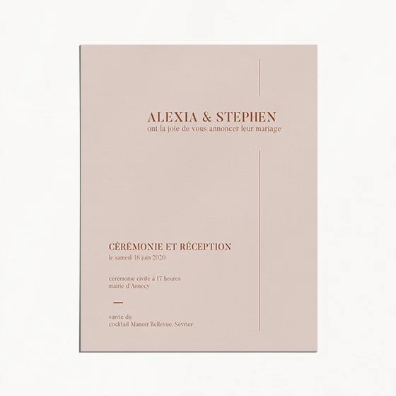 Faire-part Terracotta verso