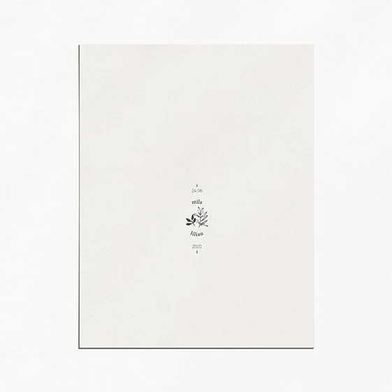Faire-part Minimalist recto