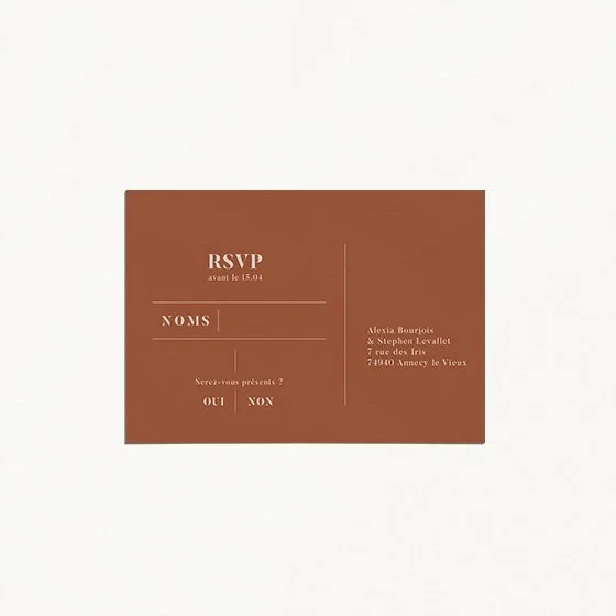 Rsvp Terracotta verso
