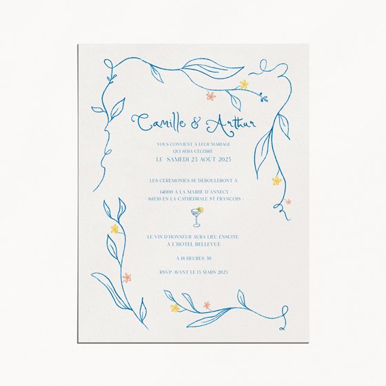 Faire-part Garden Party verso