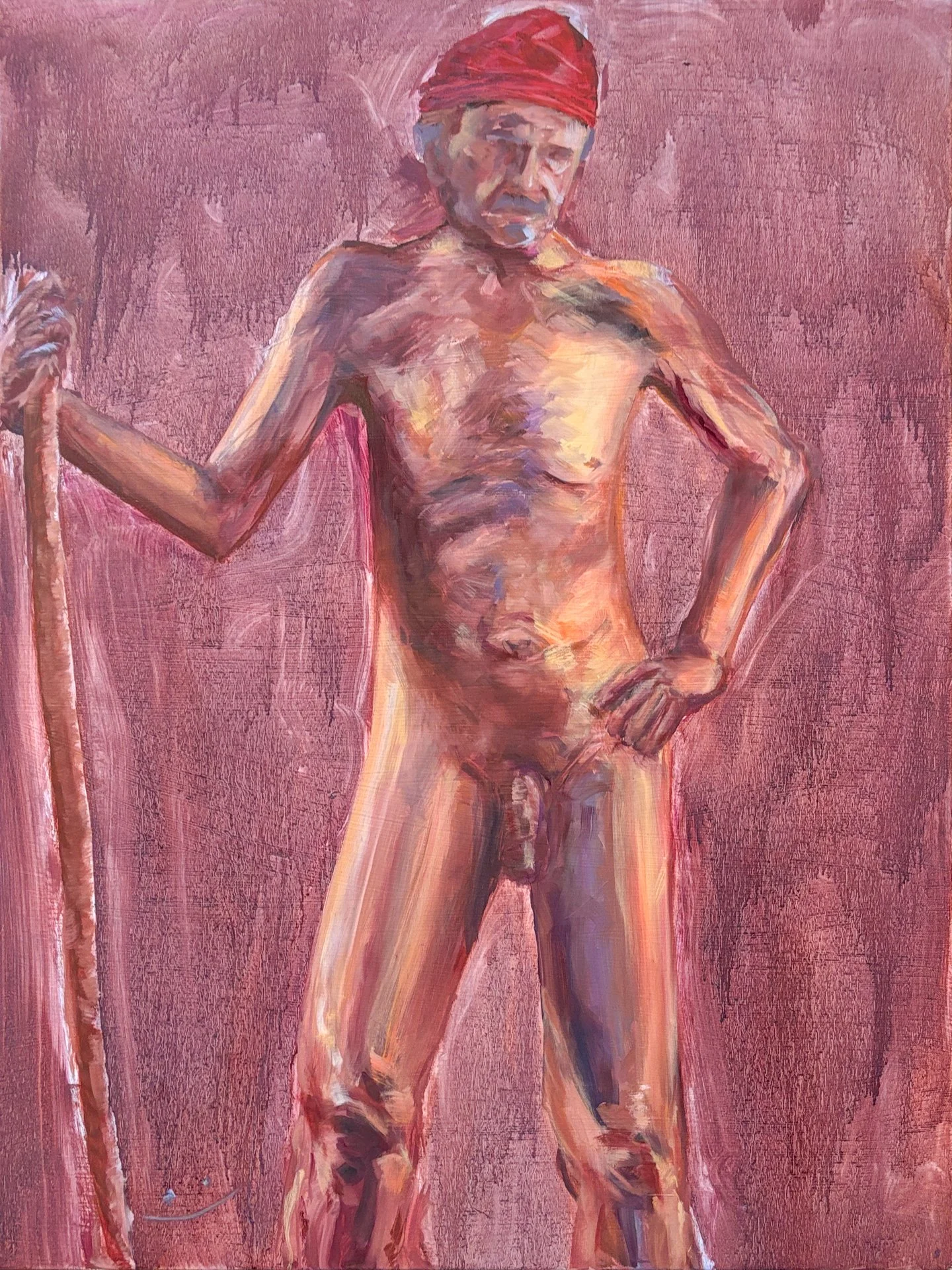 "Pirate Guy", 2025
Oil on Canvas, 36x48in, live figure study done over two sessions