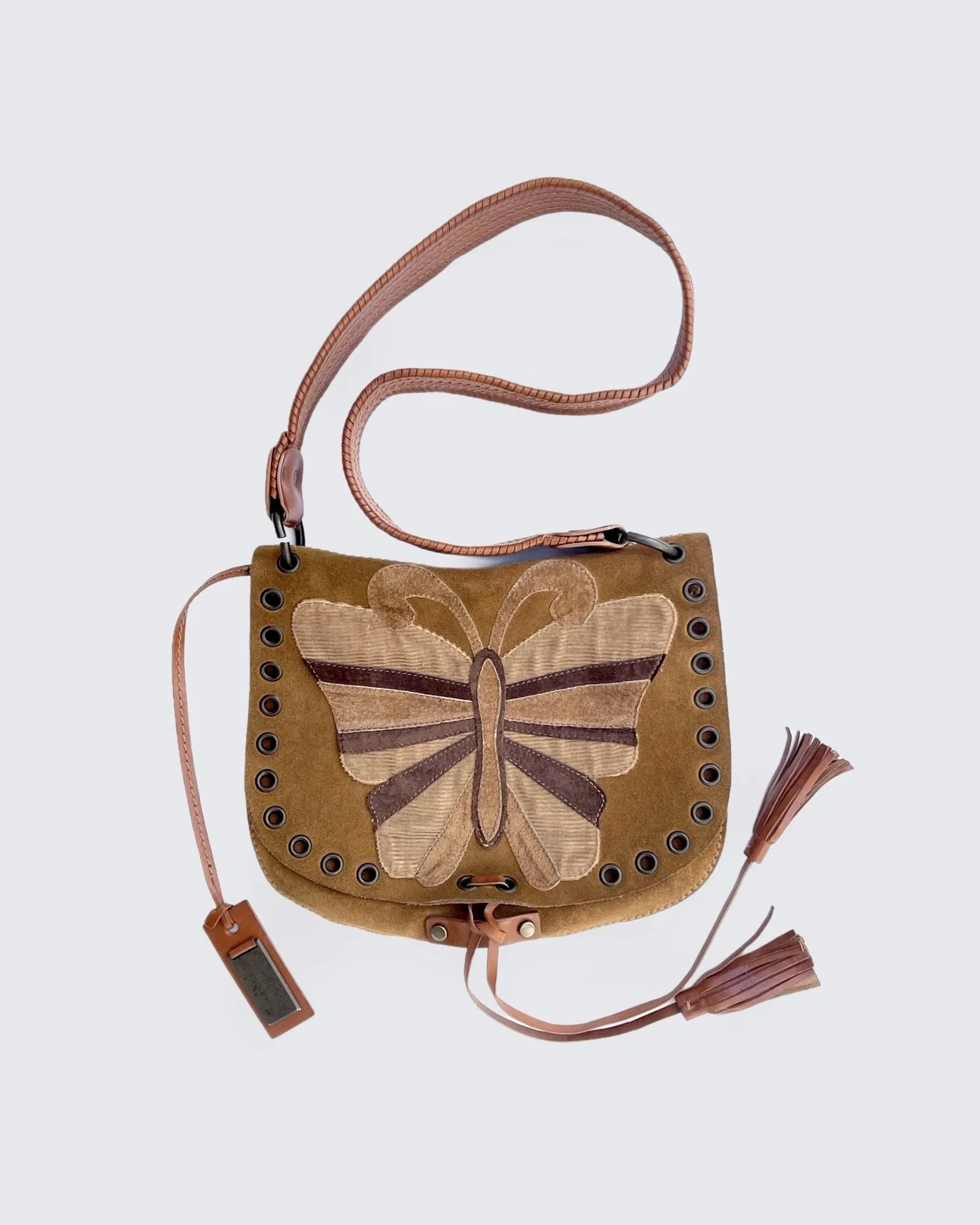 Dolce & Gabbana Butterfly Suede Satchel