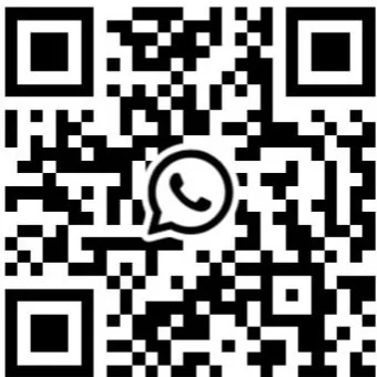 QR code with the WhatsApp logo in the center.