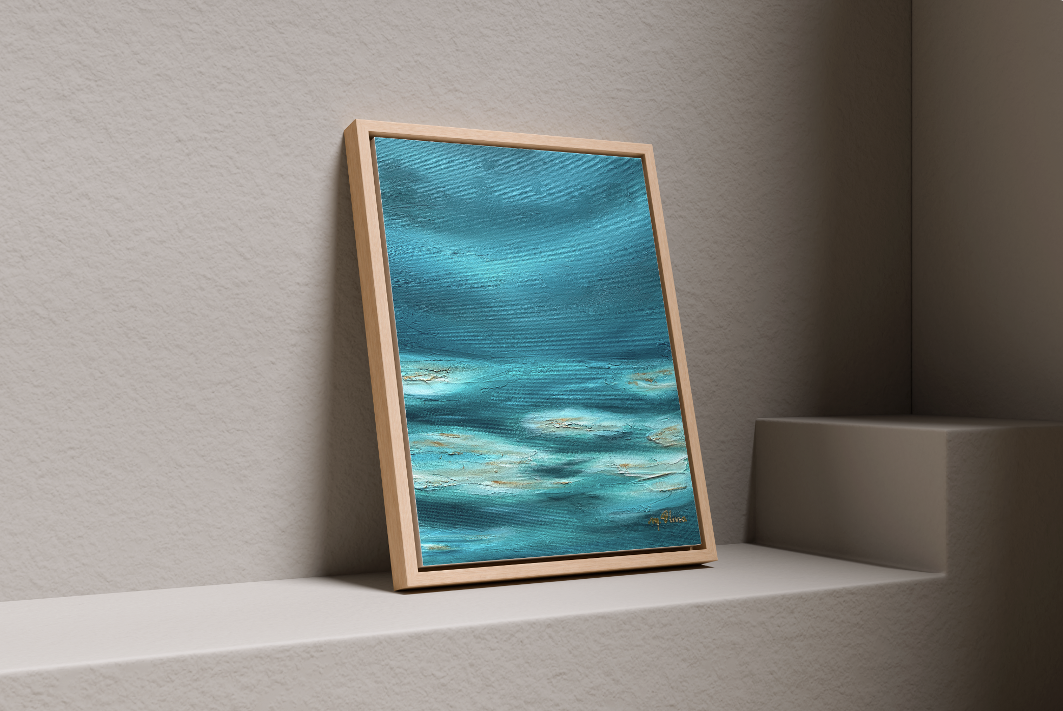 'Atolls in Blue III— Quiet depths' // £230